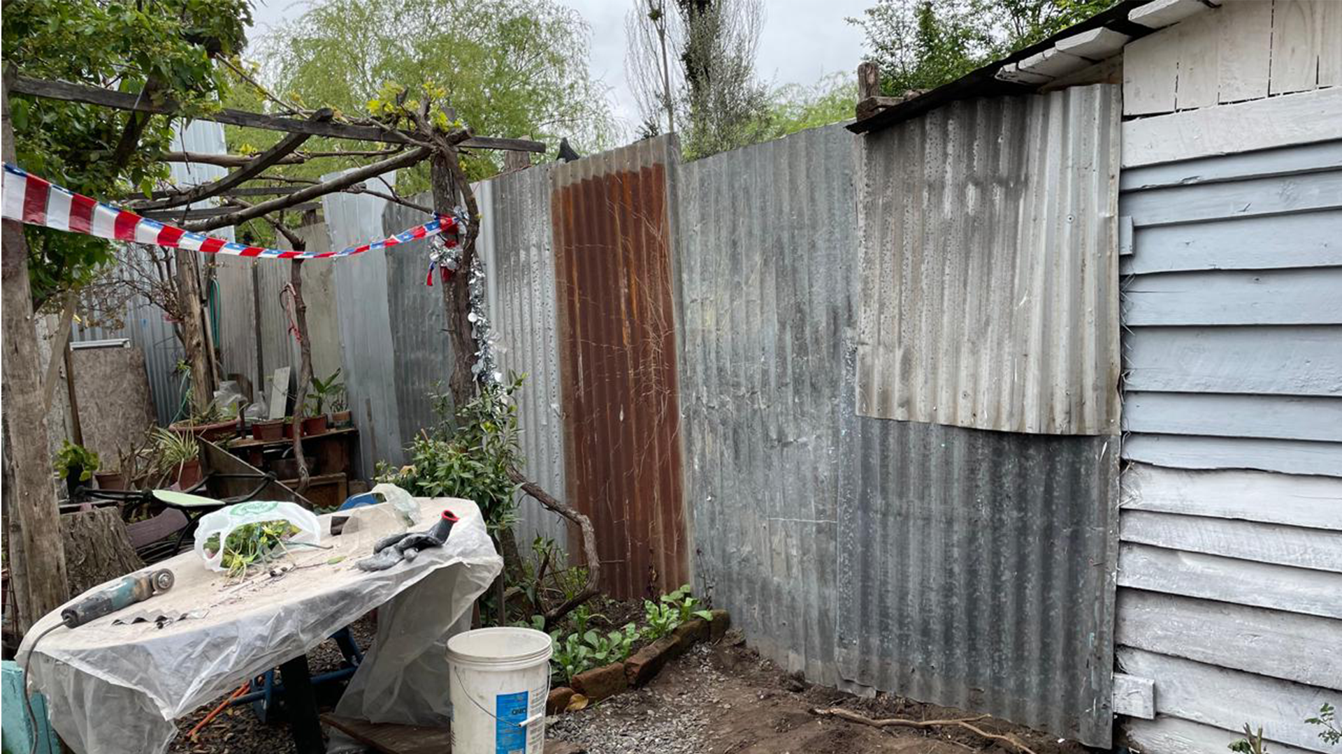 Patio Exterior Metal Antes ReIdear